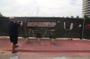 A man came to honor victims of the Champlain Towers South collapse on June 24, 2023.
