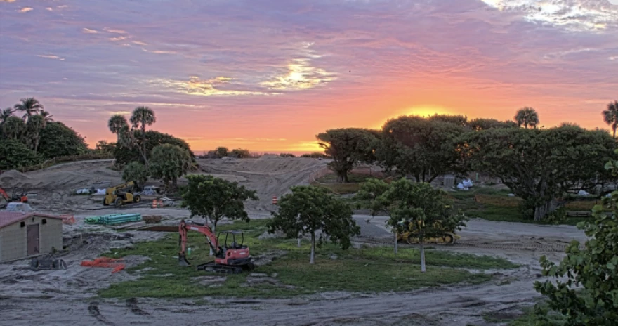 Phipps Ocean Park worksite at sunrise in September.