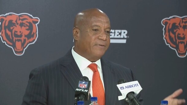 Chicago Bears President and CEO Kevin Warren speaks during a press conference about on Thursday, August 13, 2026.