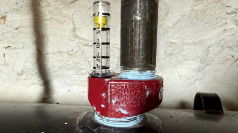 An oil tank in a Massachusetts home.
