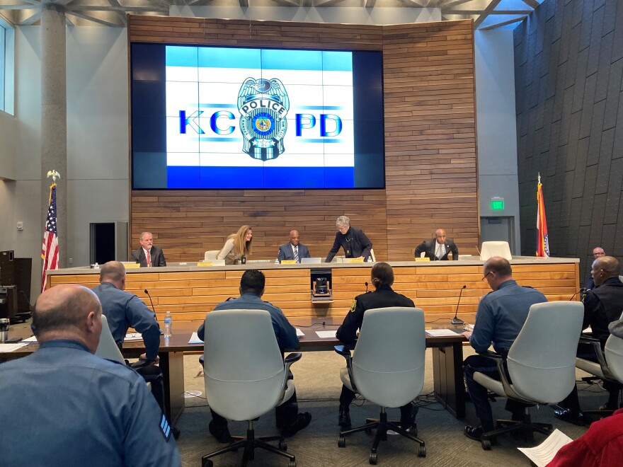  The Kansas City Board of Police Commissioners during a January meeting. 