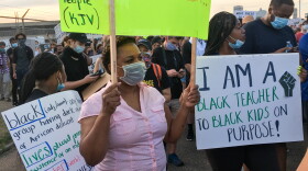 Protesters marched peacefully in downtown Memphis for a 7th consecutive night.  