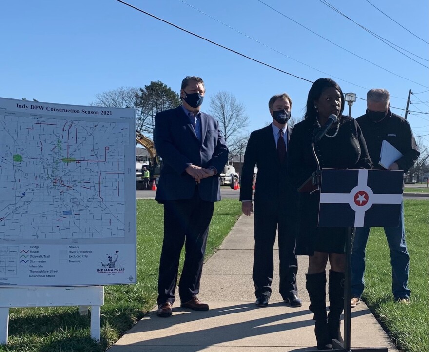Indianapolis city leaders announced $167 million in infrastructure improvements Monday to mark the start of the 2021 construction season.