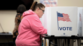 Michelle Ramsey fills out her ballot at the Doña Ana County Government Center Tuesday, Nov. 4, 2025.