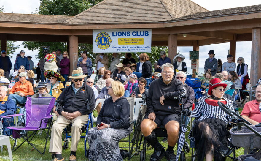 Harrisville community members dressed up to celebrate the opening of the 100-year-old safe.