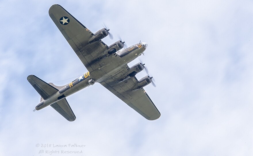 WWII planes flyover National Museum of the United States Air Force