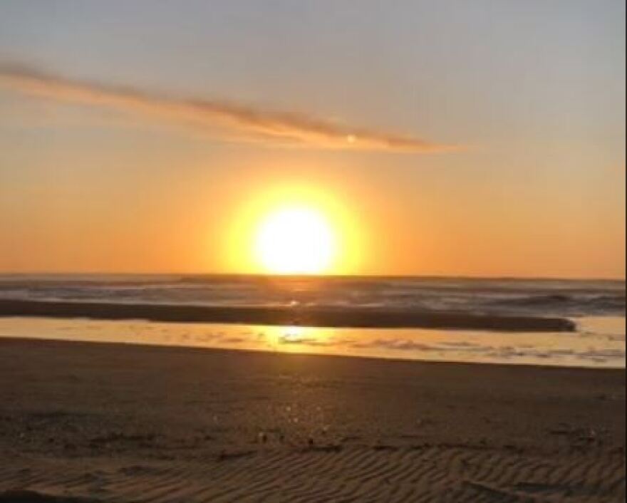 A sunrise from Cape Hatteras beach