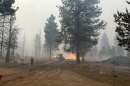The Akawa Butte Fire, pictured on July 22, 2026.