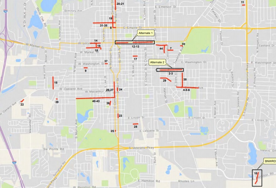 Bloomington sewer map