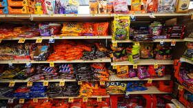 Halloween candy is displayed for sale at a grocery store om Thursday, Oct. 22, 2026, in Dundalk, Md. 