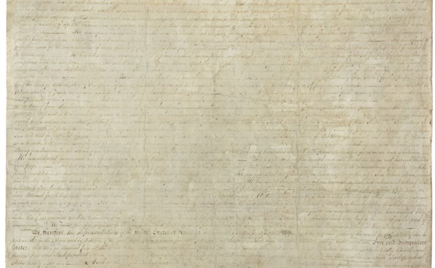 The Declaration of Independence.