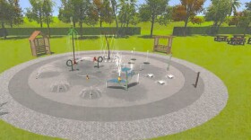 An illustration of a proposed splash pad in Atlantic Beach.