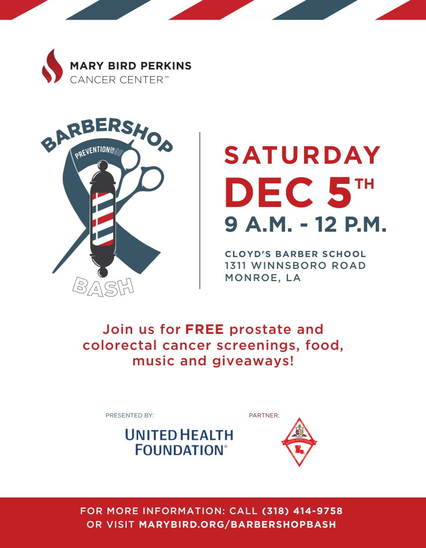 Barbershop Prevention Bash held on Saturday December 5th at 9:00 a.m. to 12:00 p.m.