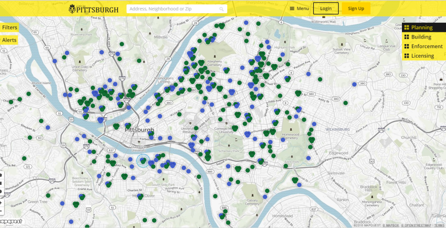 City Of Pittsburgh Zoning Map Interactive Website Maps And Tracks City Building Permits In Real Time |  90.5 Wesa