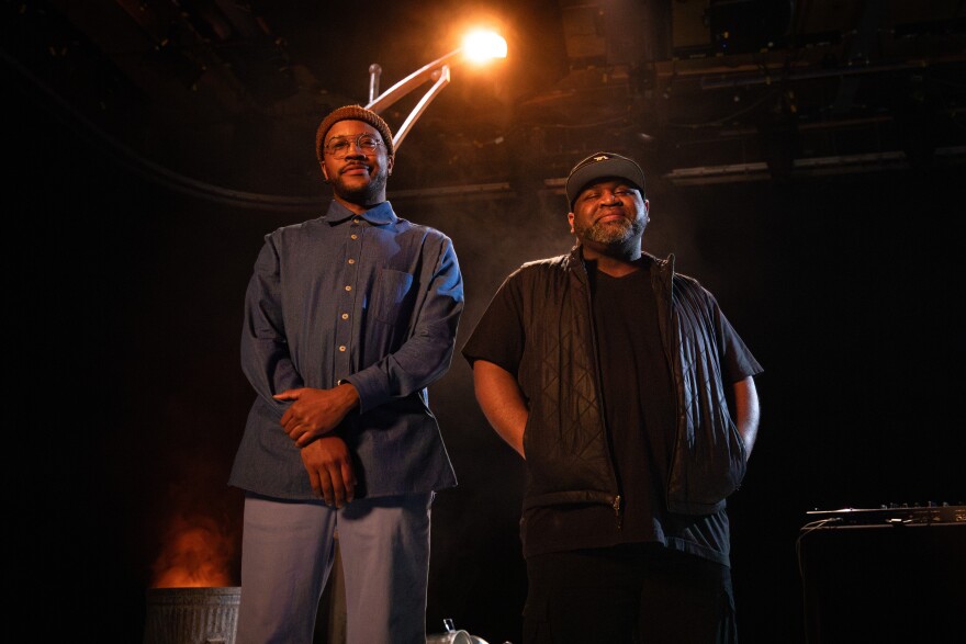 James Gardin (left) and DJ Wise (right) on the set of WKAR's Streetlight Sessions.
