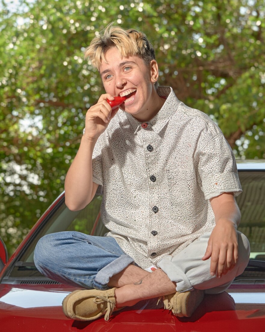 Filmmaker Zoë Mountain is the producer for the 'UPFRNT' series. She developed the idea in 2020 as a response to the COVID-19 pandemic and Black Lives Matter movement.