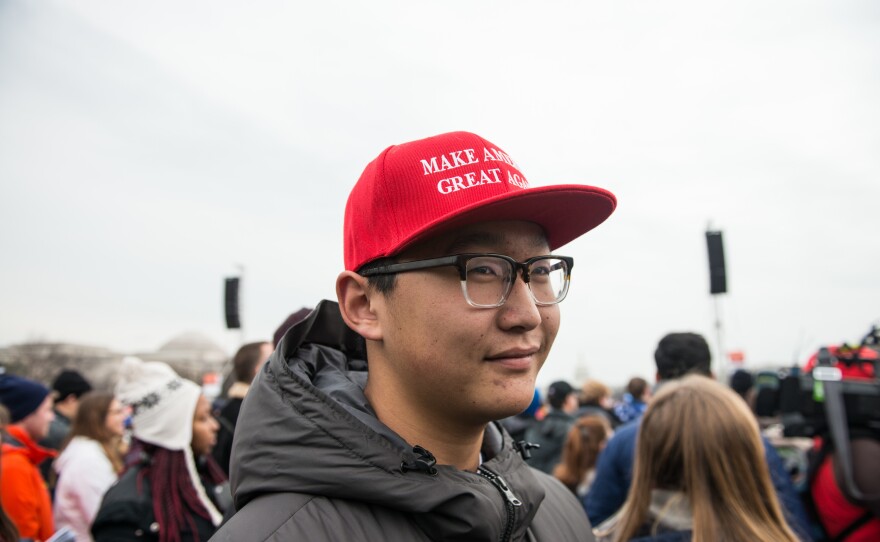 Liam Quidore flew across the country to attend the inauguration. He believes this is an important event to attend and says he's appreciative to be able to see something like this in person, at his age.