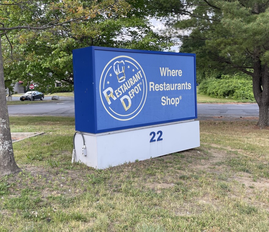 Restaurant Depot warehouse sign in Colonie, NY