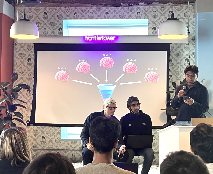 Demo day team at Frontier Tower
