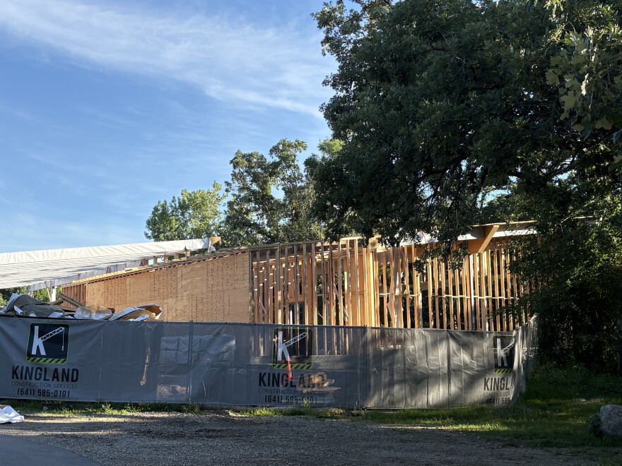 A new addition is being added at Iowa Lakeside Laboratory on West Lake Okoboji, Iowa. (Courtesy photo ILL)