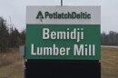 PotlatchDeltic's Bemidji lumber mill is just south of Bemidji on Hubbard County Road 45, or the Nary Road, on a rainy Nov. 19, 2025.