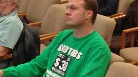In this file photo, Tim Eyman sits in a legislative committee hearing. AUSTIN JENKINS / NORTHWEST NEWS NETWORK