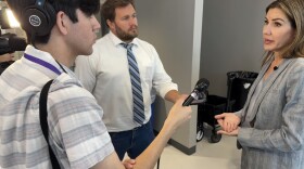 Assistant City Manager Lori Houston speaks to reporters at a recent Project Marvel community workshop.