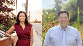 From left to right: Mandy Remmell and Paul Dongarra, candidates for the Democratic nomination for Baltimore County's 1st County Council district seat.