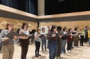 Interlochen Arts Academy choir members rehearsing