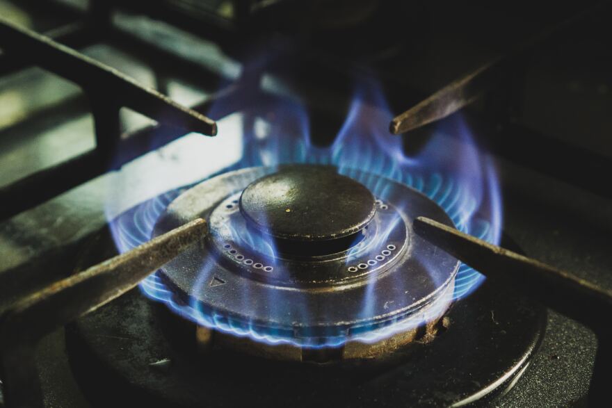 A gas stove burner.