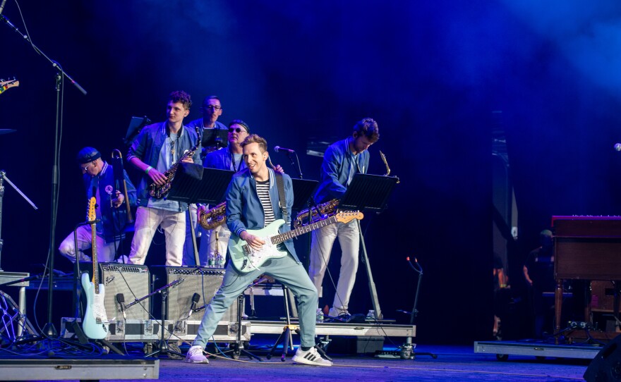 Cory Wong performing at the 2023 Saratoga Jazz Festival