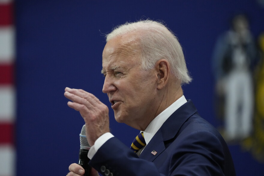 President Joe Biden speaks at Ingeteteam Inc., in Milwaukee, Tuesday, Aug. 15, 2023.