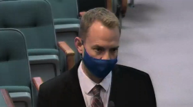 Aaron Kissler, health officer for the Lake County Health Department, speaks to the County Commission on Tuesday. Image: Lake County video