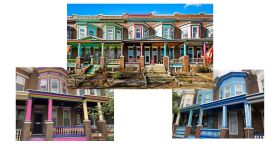 Some examples of Baltimore's famous "Painted Ladies" in Charles Village