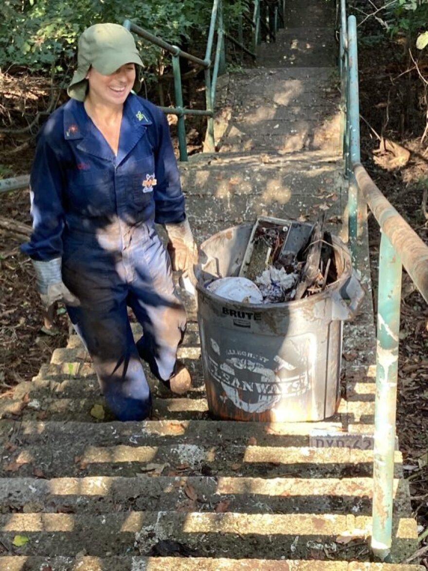 Dani Kramer, land-based program coordinator with Allegheny CleanWays, said they rely on volunteers to clean up the many dumpsites they’ve identified in the county through surveys.