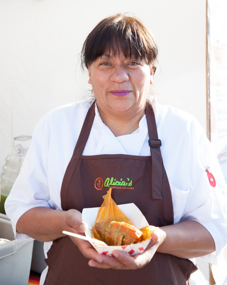 Alicia Villanueva used funds from lending circles to help grow her business, Alicia's Tamales Los Mayas.