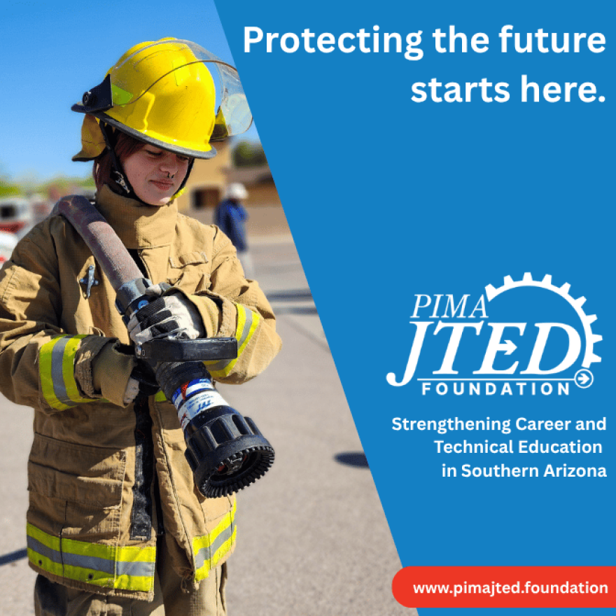 PIMA JTED "Protecting the future starts here" advertisement