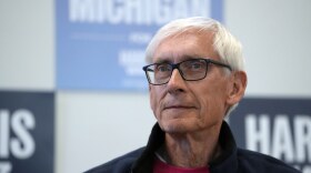 FILE - Wisconsin Gov. Tony Evers speaks during a campaign event, Oct. 17, 2024, in Flint, Mich.