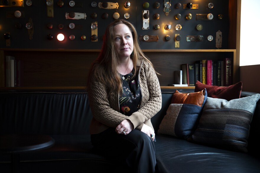 Anne Johnson, area manager of the State Hotel, is portrayed in the hotel lobby on Friday, May 8, 2026, in Seattle. 