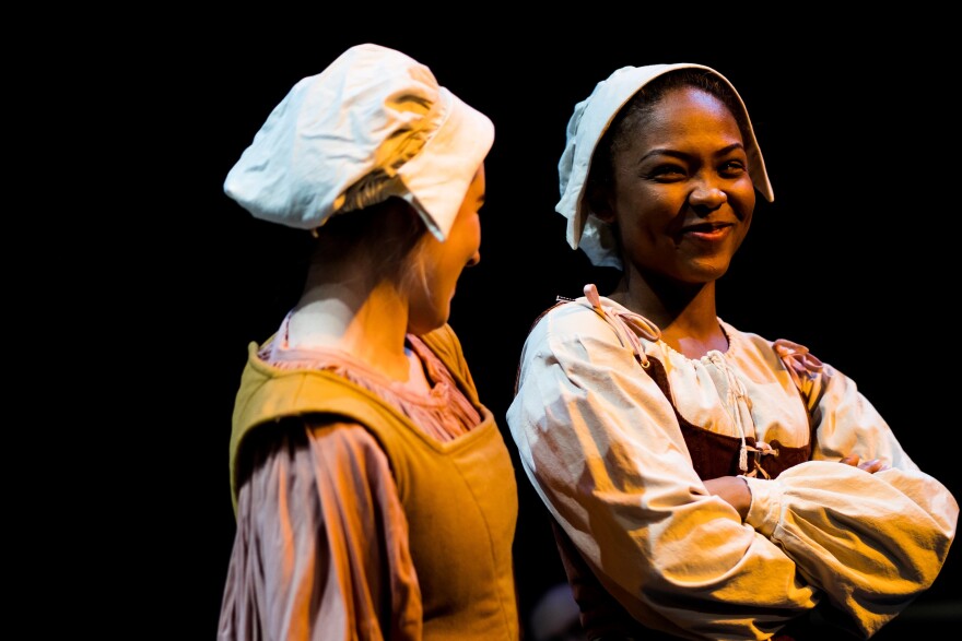 Susan, Kaleigh Howland and Alice, Shai Warfield-Cross in a happier moment