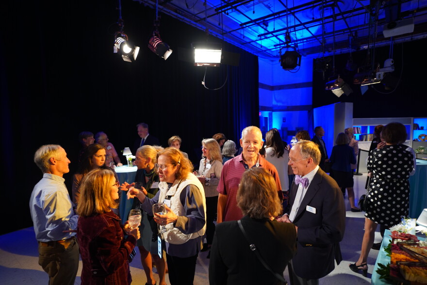 Our Impact Partners and Ocean State Media supporters joined us at our studios for an evening of conversation with "MASTERPIECE" executive producer Susanne Simpson. Credit: Glenn Osmundson for Ocean State Media