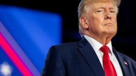 Former president Donald Trump, pictured here at the Conservative Political Action Conference in August, was indicted by a Manhattan grand jury on Thursday.