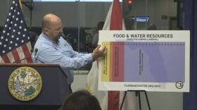  State Division of Emergency Management Director Kevin Guthrie gave a briefing after Hurricane Ian hit in September.