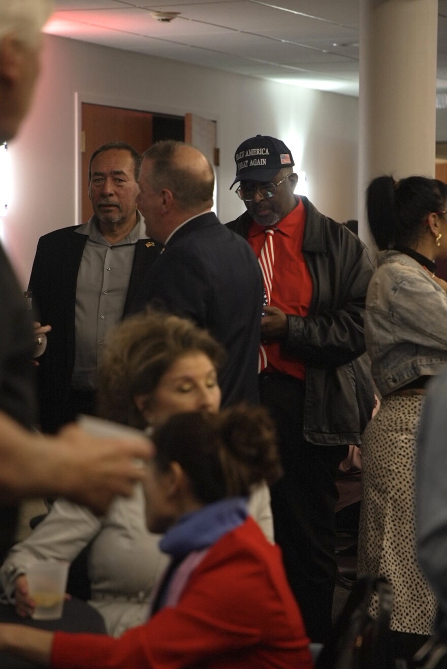 Monroe County Republicans gather at the Italian American Community Center in Gates on election night, Nov. 5, 2024.