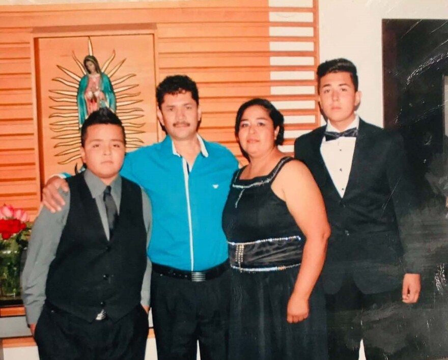 Bruno Martinez (right), stands with his mother, his father and younger brother. The undated family portrait was part of the case file in the family's wrongful-death lawsuit