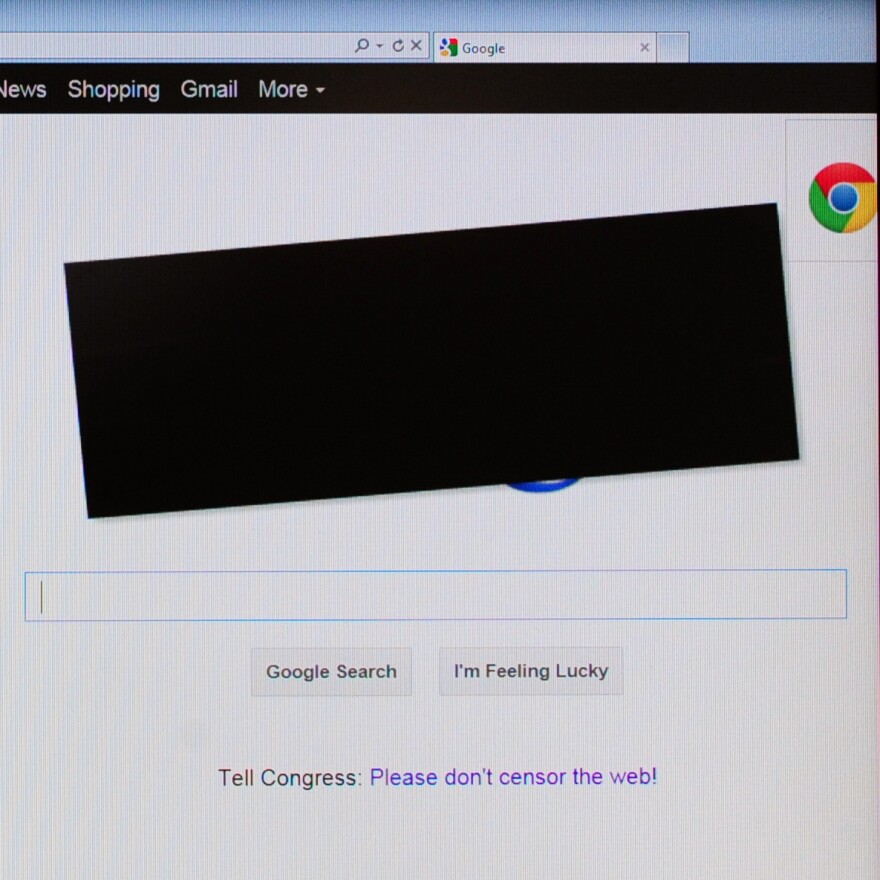 Remember this? On Jan. 18, 2012, Google put a black redaction box over its logo to oppose federal legislation intended to crack down on online piracy.