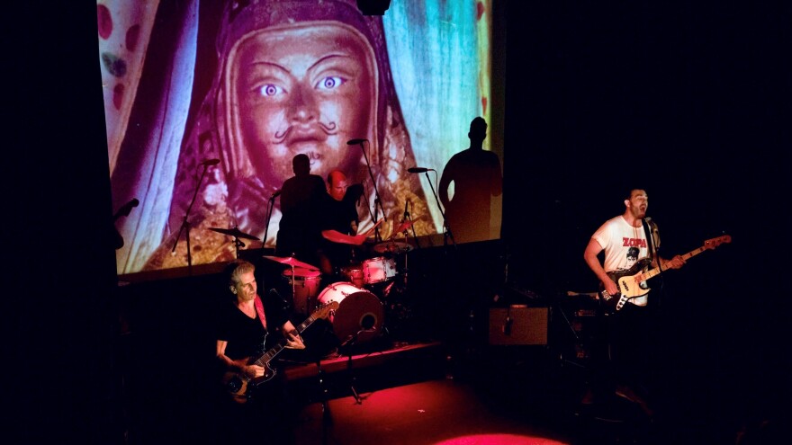 Imperioli with his ZOPA bandmates, Elijah Amitin and Olmo Tighe.