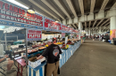 A row of food vendors at the 2024 Louisiana Shrimp & Petroleum Festival in Morgan City, La.