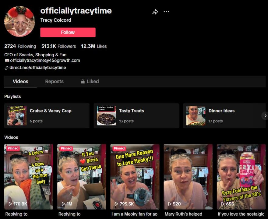 Tracy Colcord has more than half a million TikTok followers.