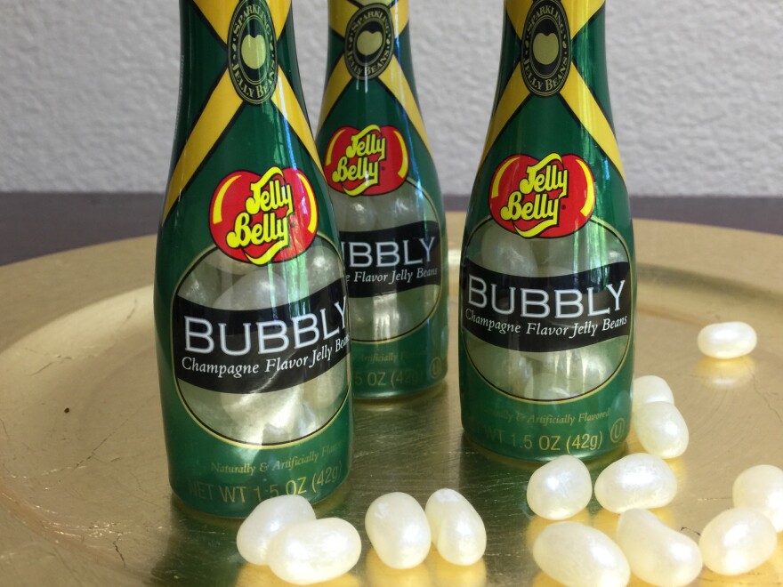 Jelly Belly has developed a champagne-flavored bean, but don't expect an alcoholic kick from this candy.